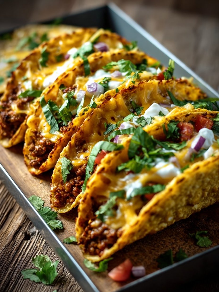 Oven-Baked Cheesy Tacos (Crispy & Loaded) You’ll Love!
