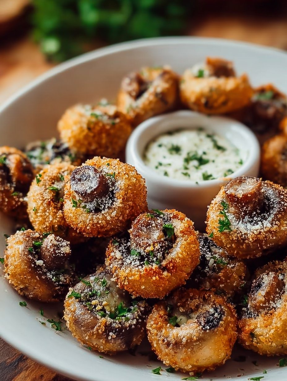 Air Fryer Ranch Mushrooms