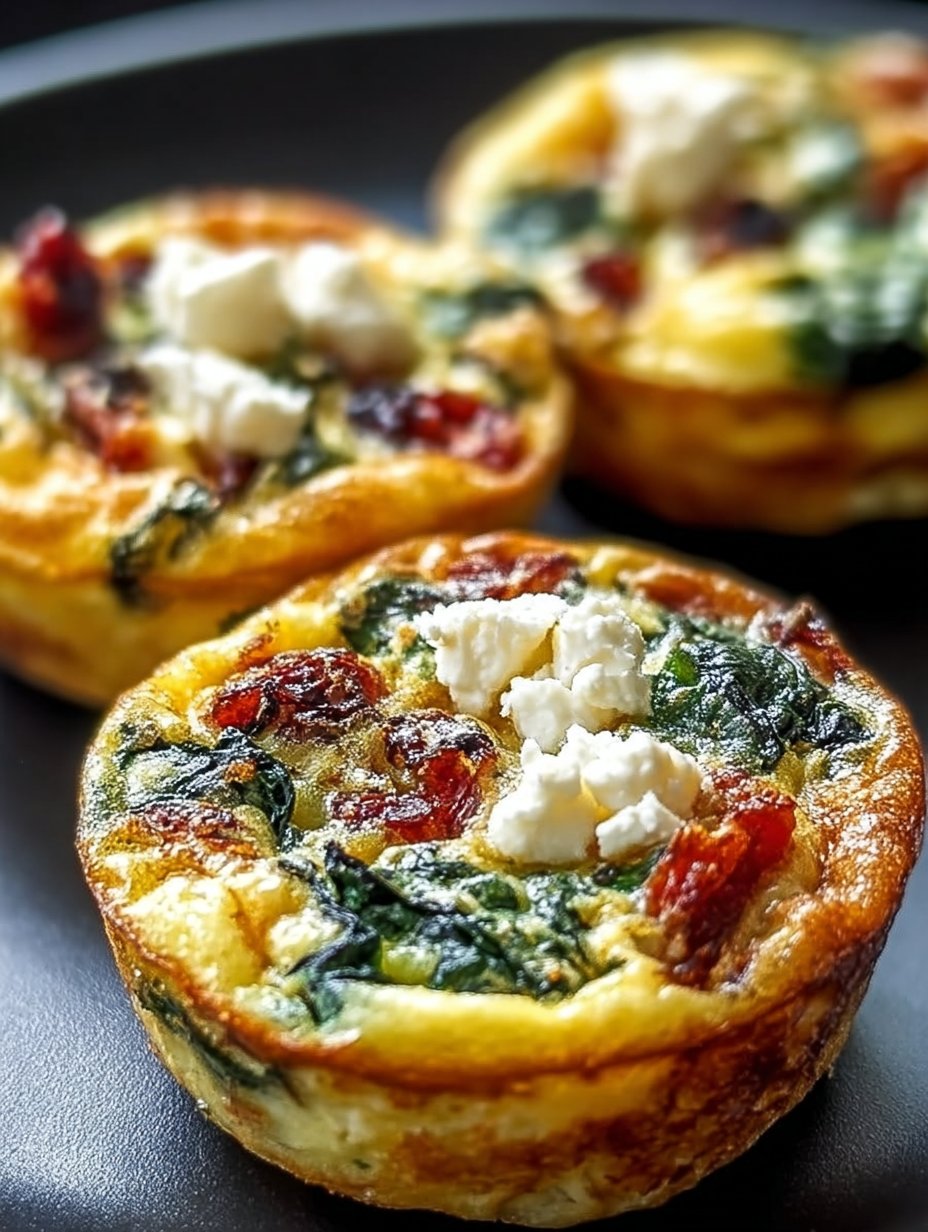 Spinach, Feta, and Sun-Dried Tomato Egg Muffins