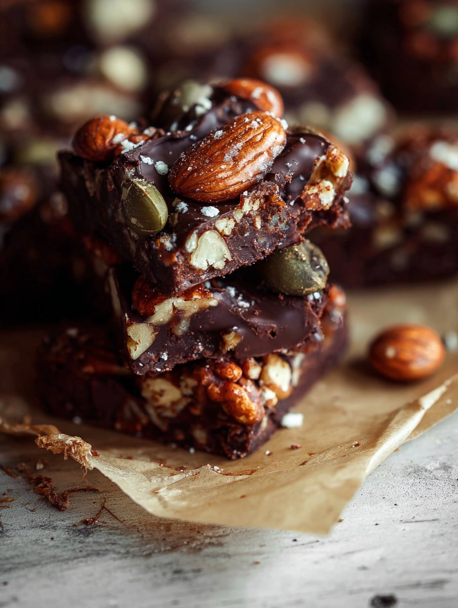 Dark Chocolate Nut Squares
