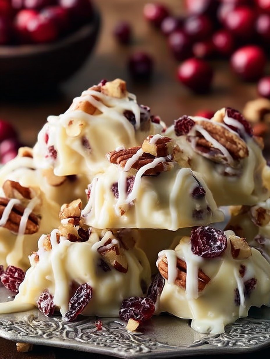 White Chocolate Cranberry Pecan Clusters