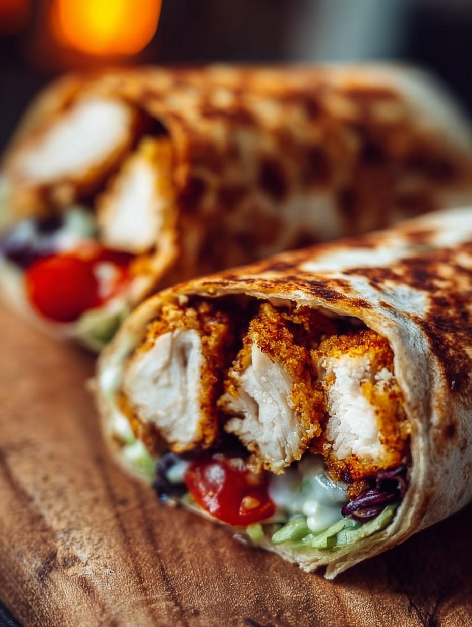 Crunchy Crispy Air Fryer Chicken & Mozzarella Wraps