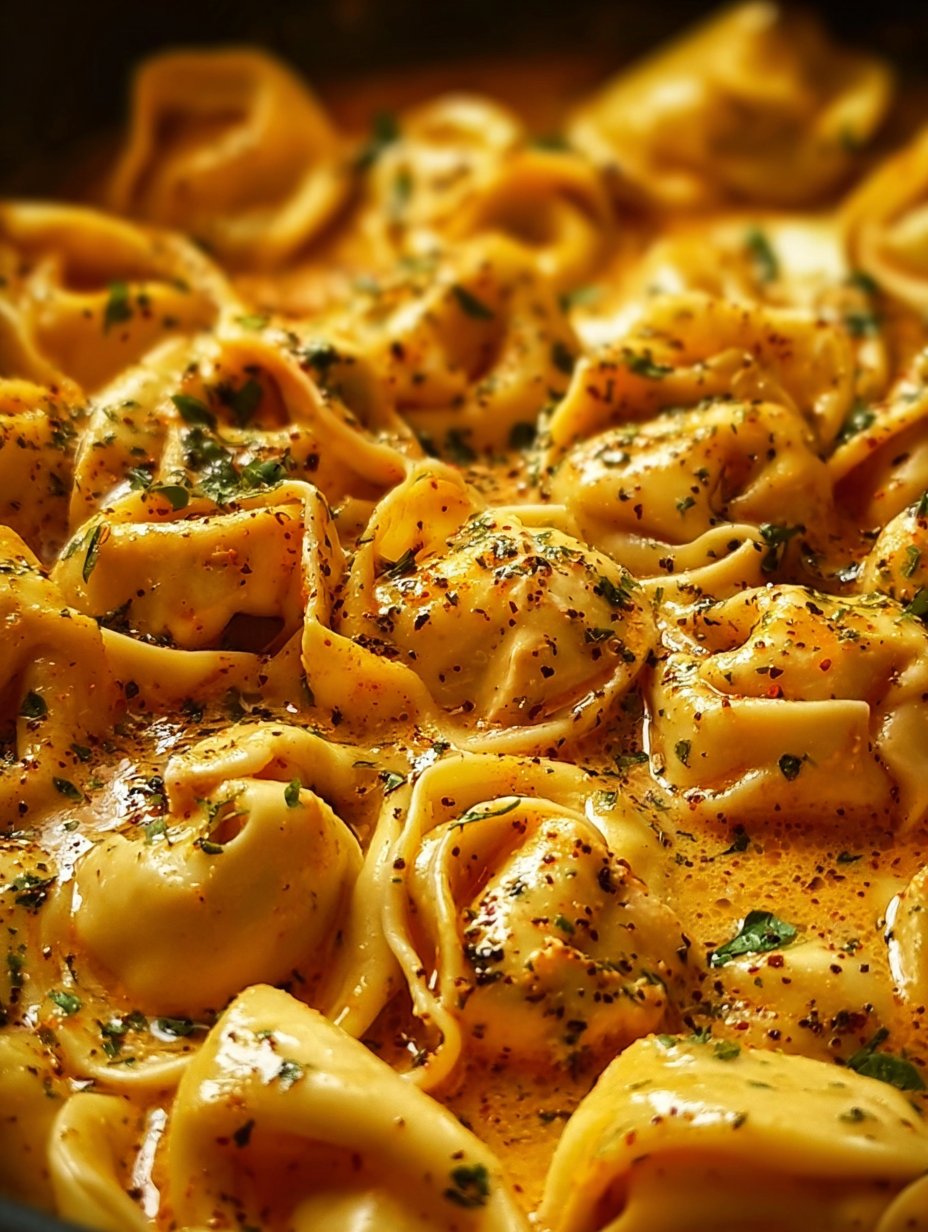One-Pot Spicy Garlic Butter Chicken Tortellini