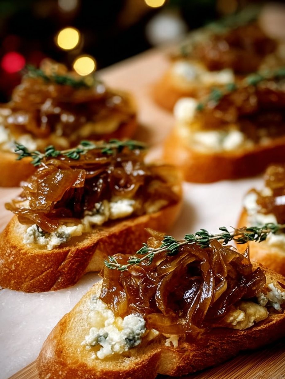 Caramelized Onion Crostini