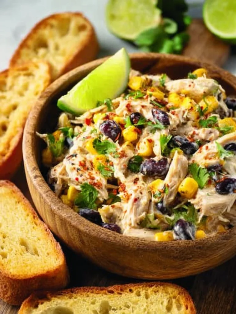Fresh Southwest Chicken Salad with grilled chicken, avocado, and corn.