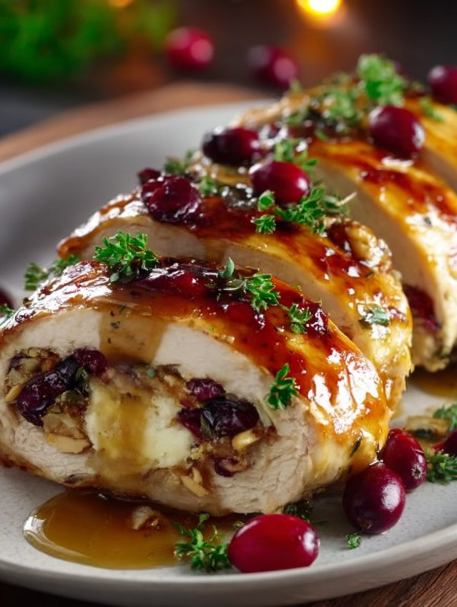 Impressive Cranberry Brie Stuffed Chicken
