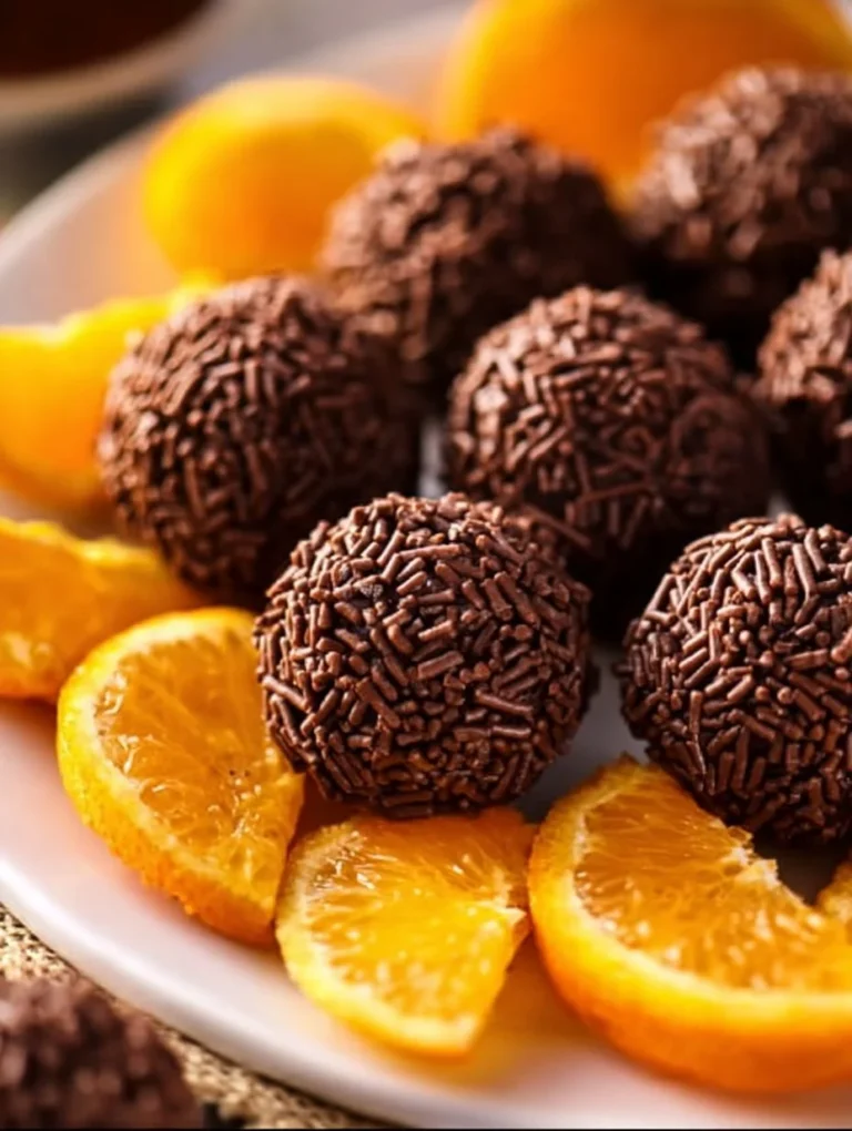 Homemade orange chocolate truffles for Christmas