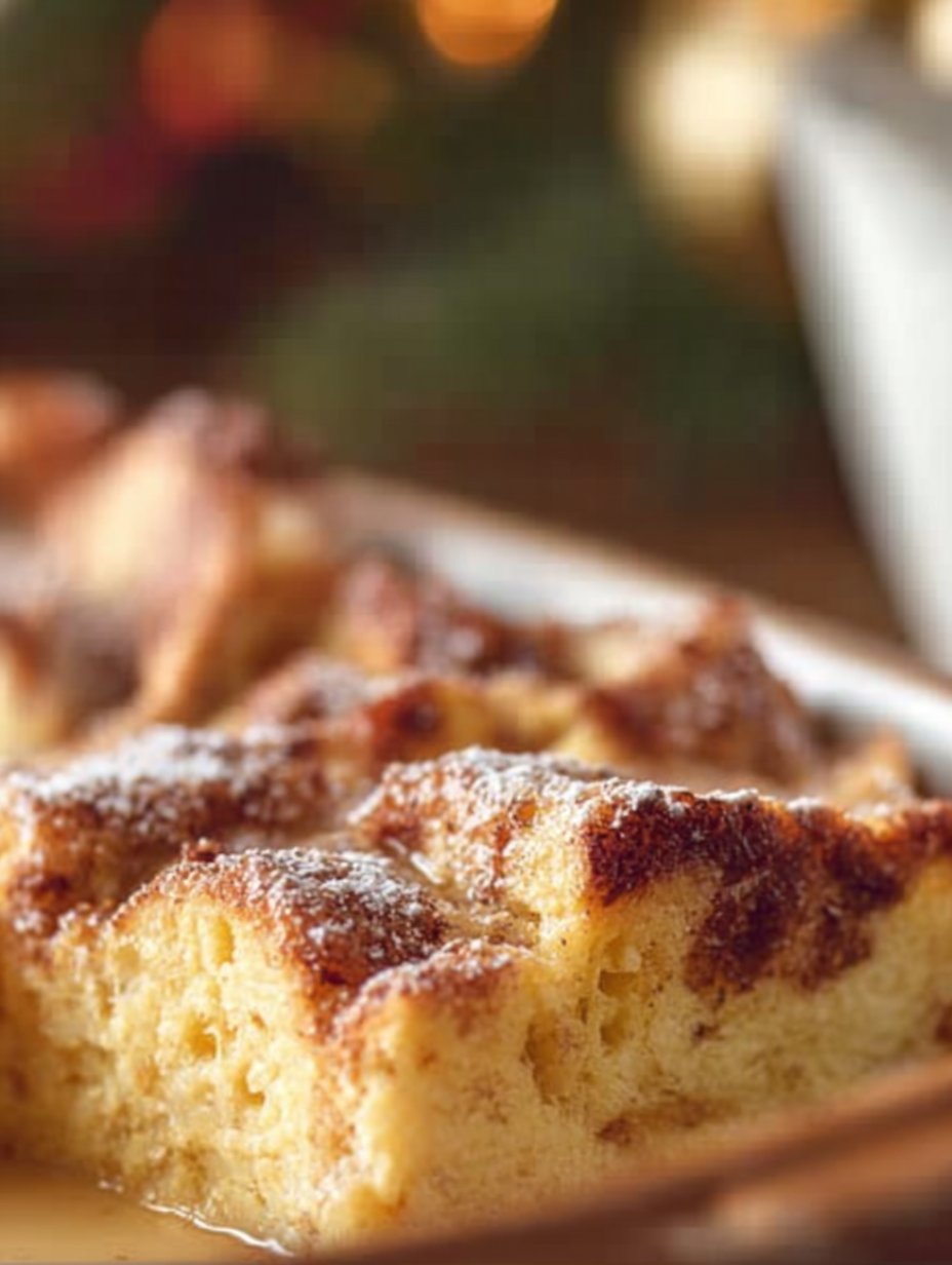 Overnight Eggnog French Toast Casserole