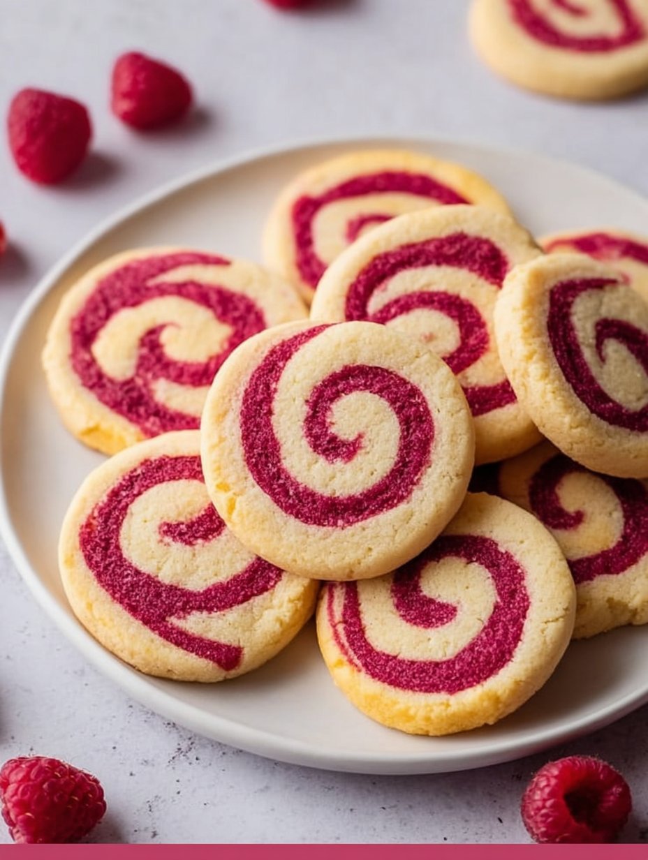 Raspberry Swirl Cookies