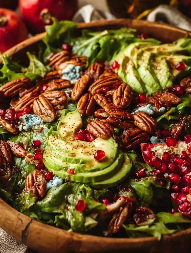 Winter Christmas Salad topped with Honey Mustard Dressing, festive and healthy.