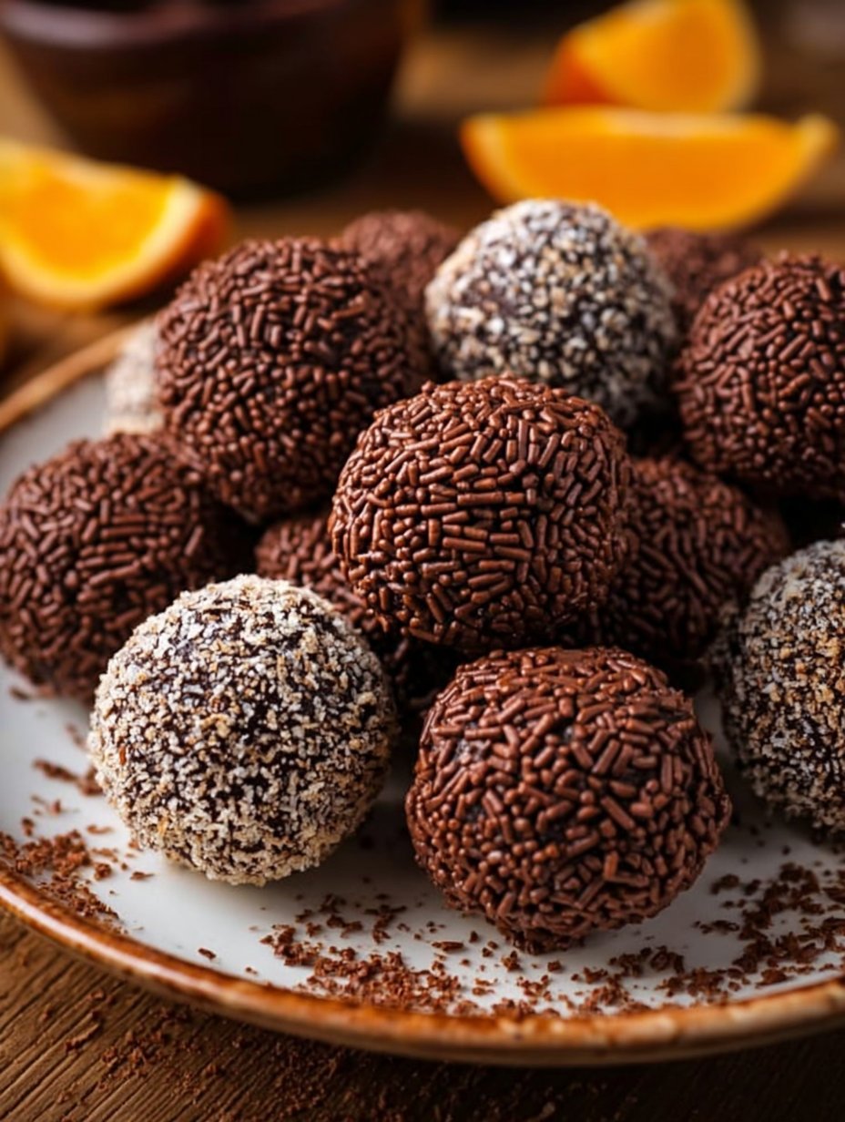 Tasty Orange Chocolate Christmas Truffles
