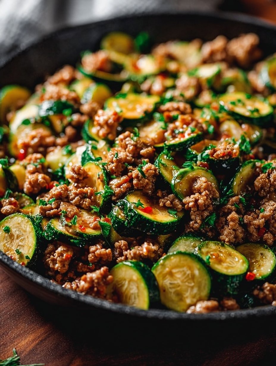 Ground Turkey and Zucchini Skillet