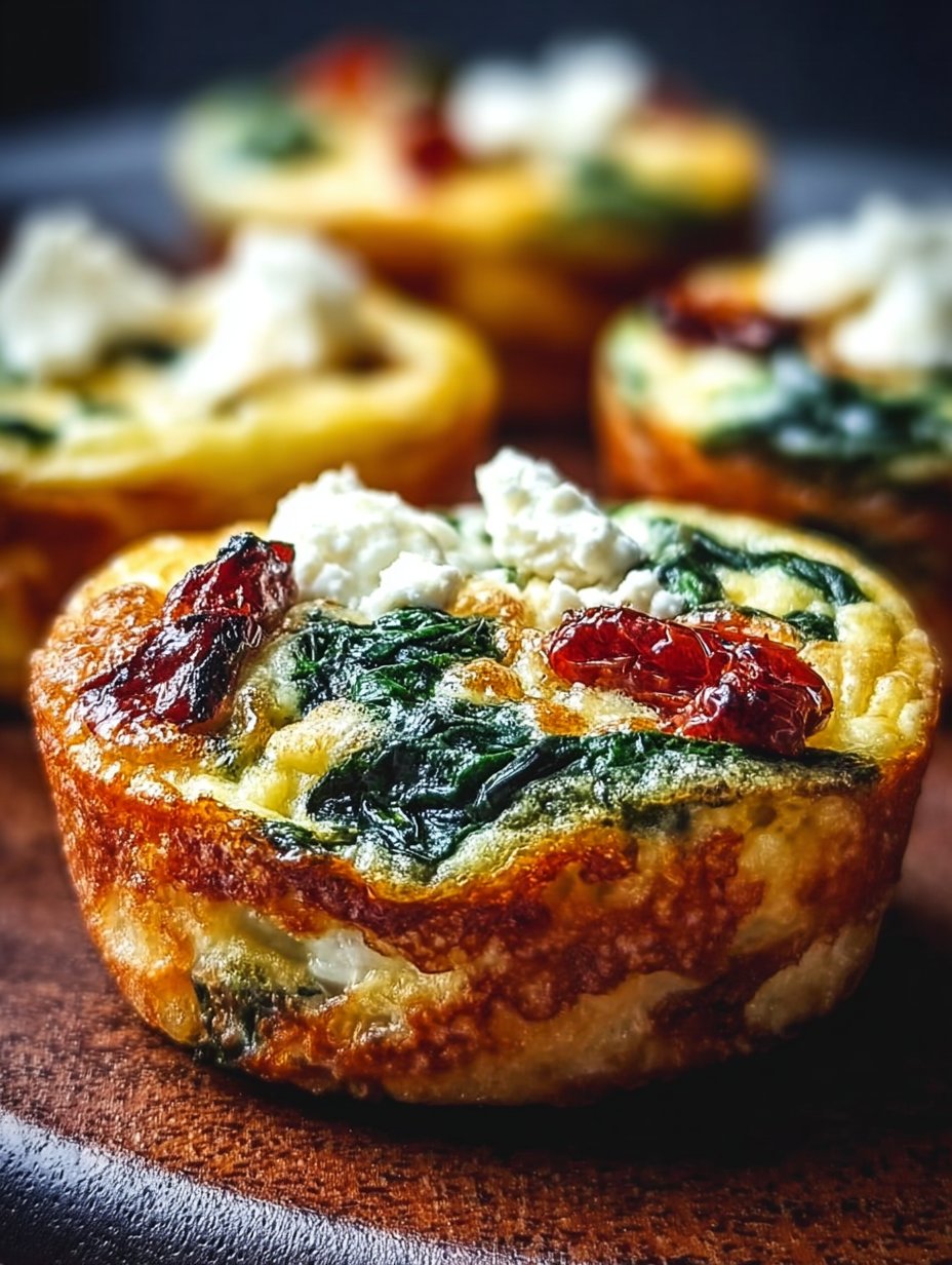 Spinach, Feta, and Sun-Dried Tomato Egg Muffins