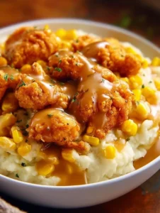 Chicken Mashed Potato Bowls with tender chicken and creamy mashed potatoes