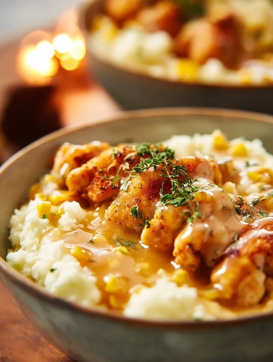 Chicken Mashed Potato Bowls