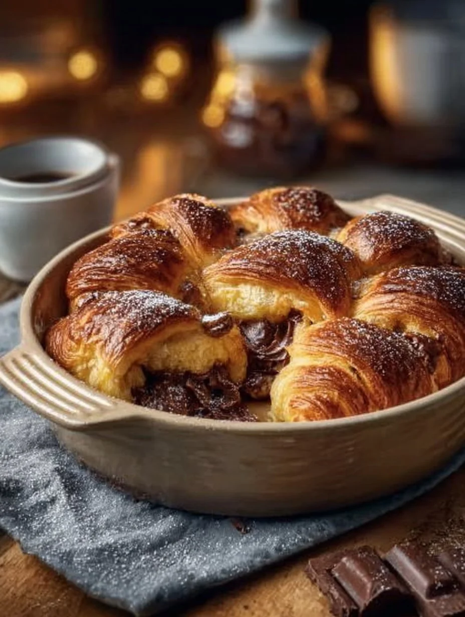 Chocolate Croissant Breakfast Bake