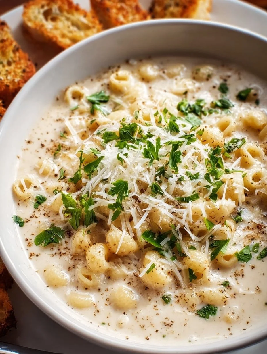 Creamy Garlic Parmesan Soup