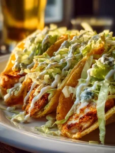 Dill Pickle Ranch Smash Chicken Tacos with Crispy Cheese