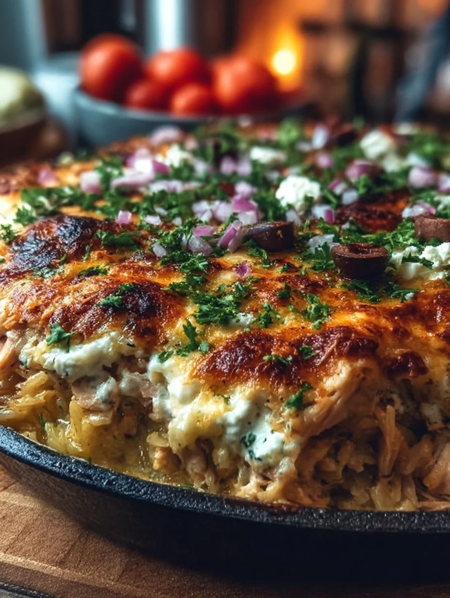 Dump-and-Bake Chicken Tzatziki Casserole