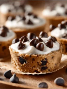 Delicious protein cookie dough cups made with Greek yogurt