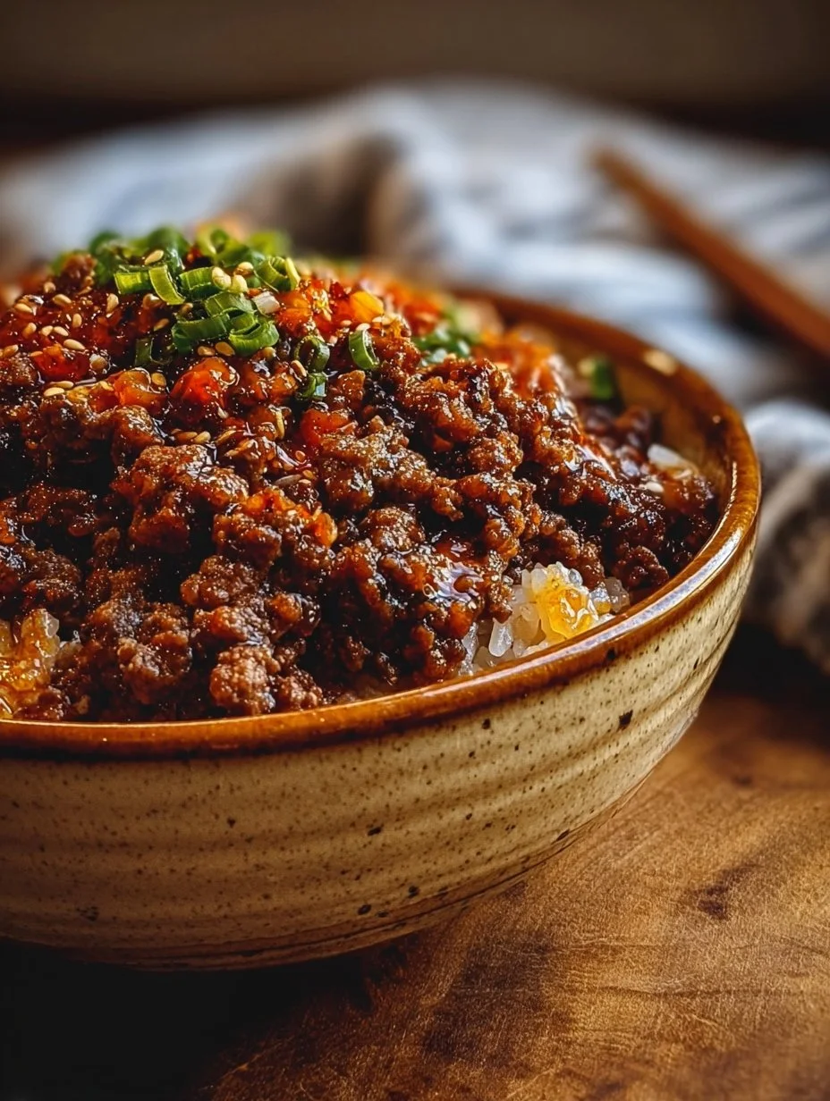 Ground Beef Hot Honey Bowl