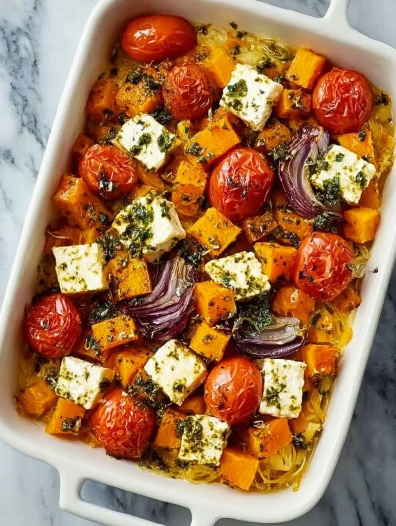 Delicious homemade butternut squash bake served in a rustic dish