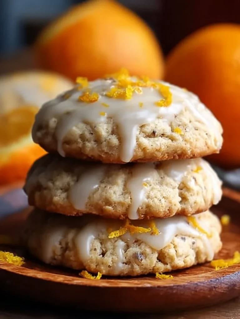 Irresistible spiced orange clove cookies with zesty glaze on a plate