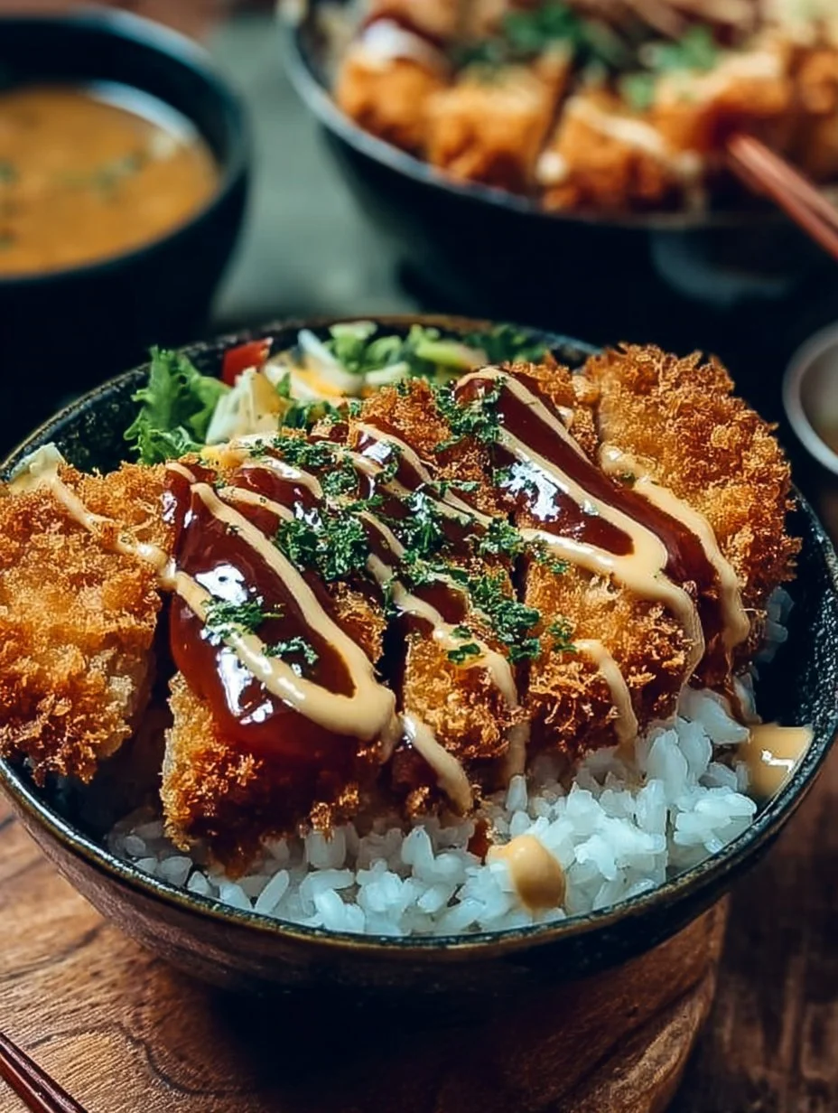Japanese Katsu Bowls with Tonkatsu Sauce