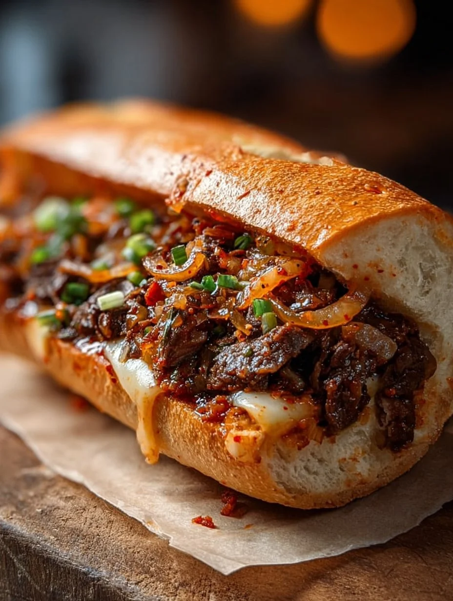 Korean-Inspired Kimchi Bulgogi Cheesesteak