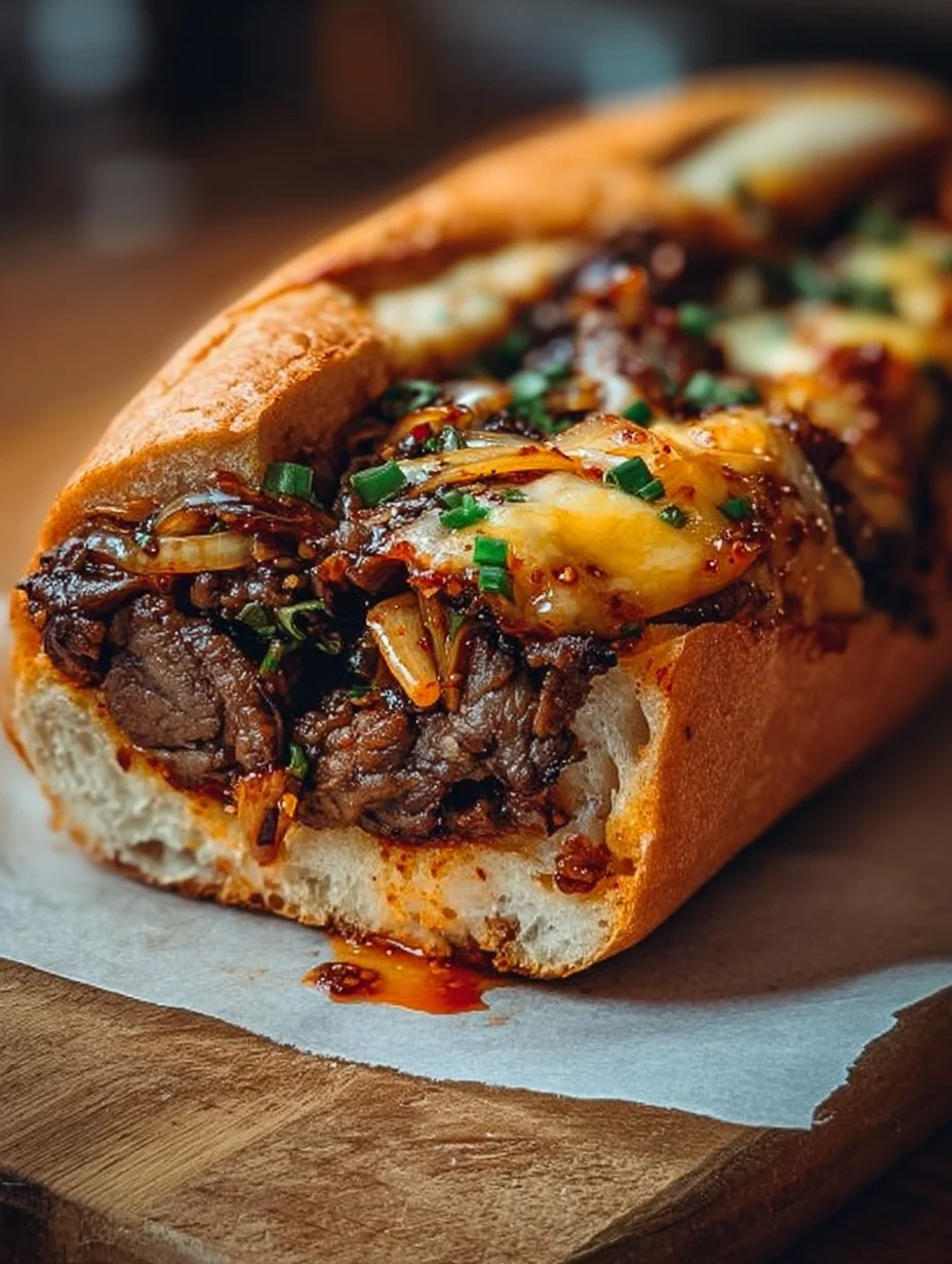Korean-Inspired Kimchi Bulgogi Cheesesteak