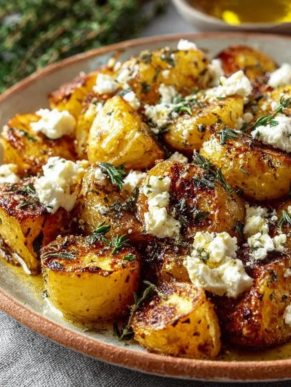 Lemon Feta Potato Dish