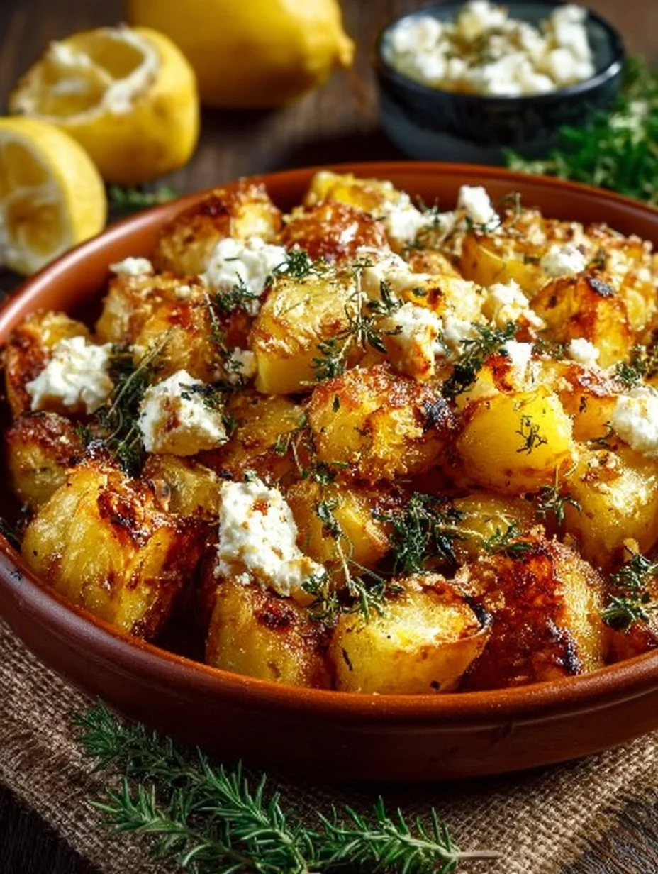 Lemon Feta Potato Dish