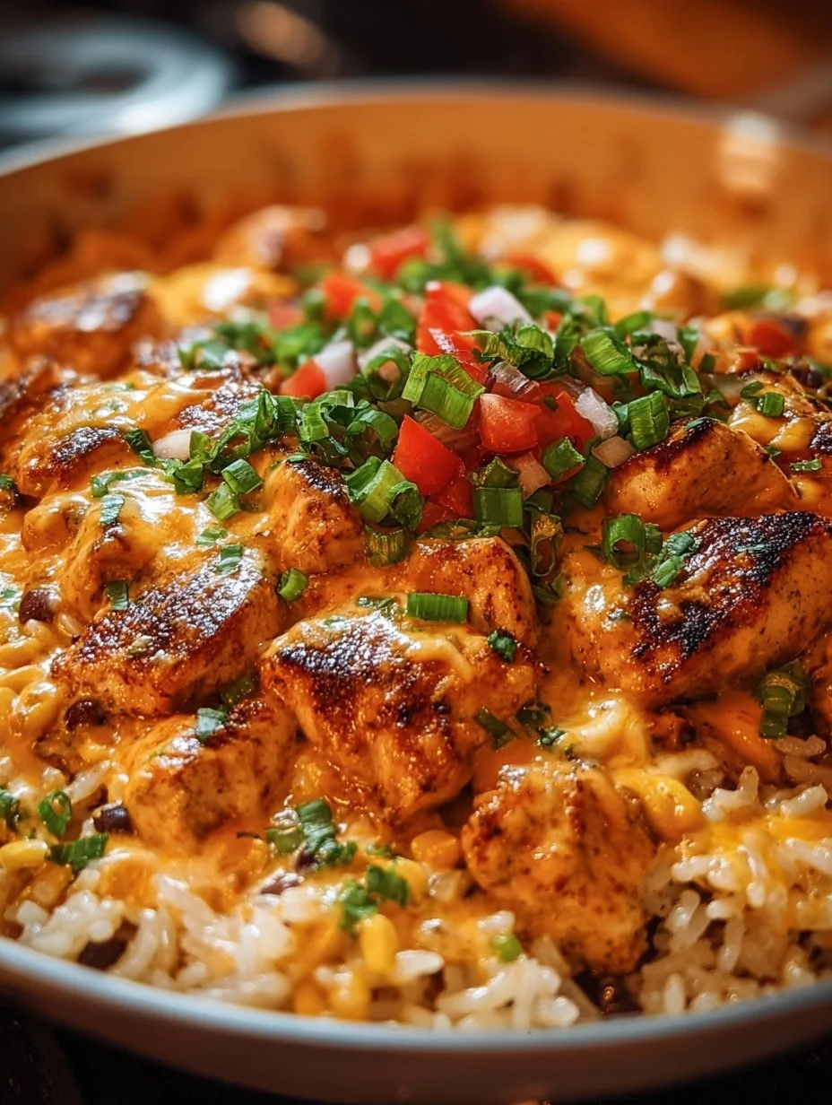 One-Pot Cheesy Southwest Chicken & Rice