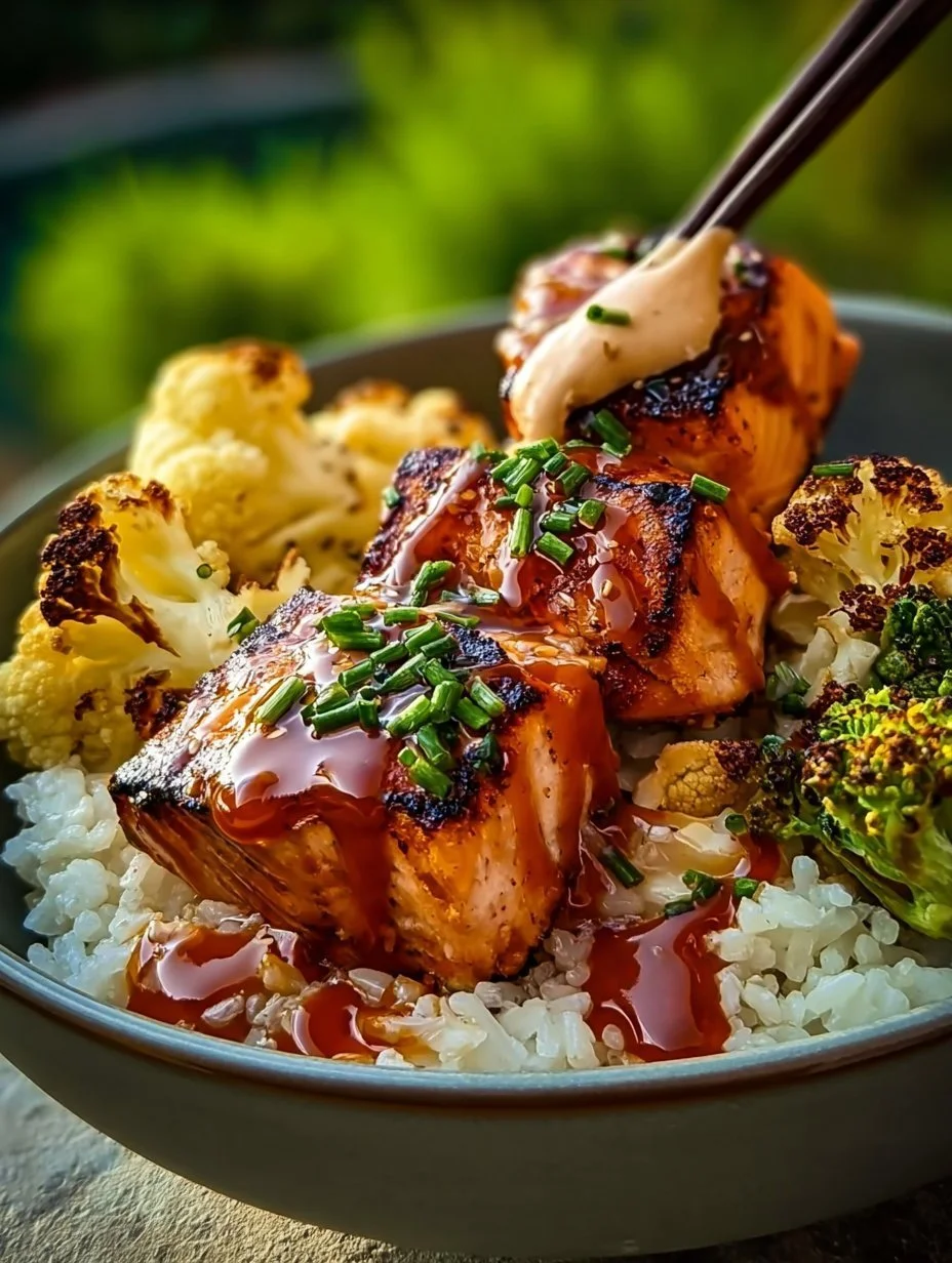 Sriracha Honey Salmon Bowls