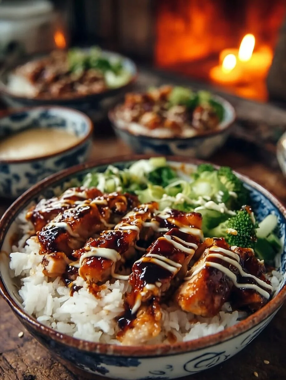 Sticky Chicken Rice Bowls